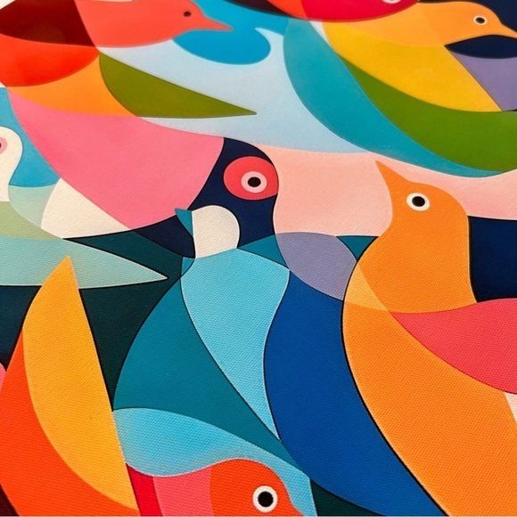 Colorful Birds of the Air Christian Art Print, 12”x18” Wrapped Canvas - Picture 2 of 7
